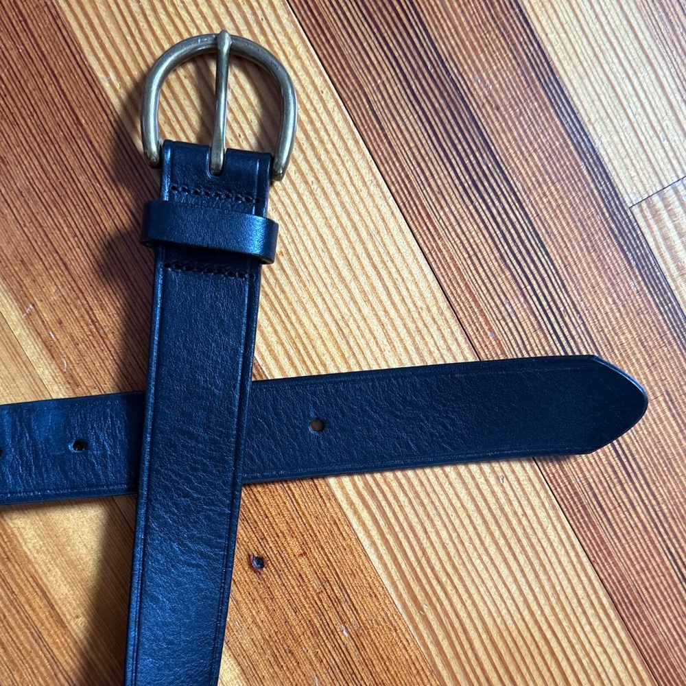 Madewell Perfect Black Leather Belt (L)